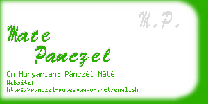 mate panczel business card